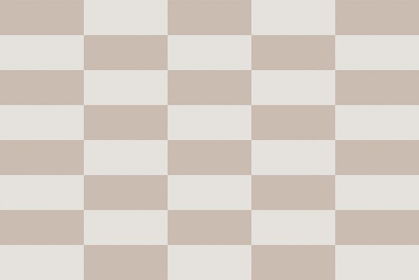 Schachbrettmuster. Moderne abstrakte minimalistische geometrische Formen in Beige und Weiß 21 von Dina Dankers