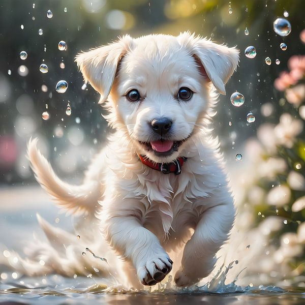 Puppy's Water Dance by Bart Veeken
