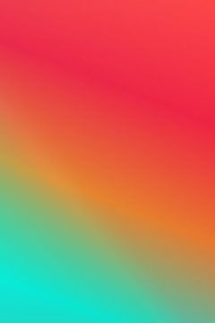 Neon kunst. Moderne abstracte minimalistische kunst. Kleurverloop in groen, oranje, magenta roze, rood van Dina Dankers