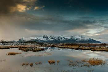 Reflexion arktische Traumlandschaft