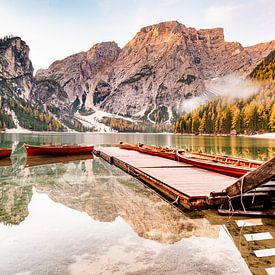 Het meer van Praag, Lago di Braies van Michael Blankennagel