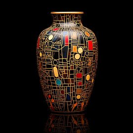 Kleurrijke vaas portret