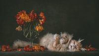 Uitgebloeid. Zowel Wodan als de bloemen zijn uitgebloeid, in dit schilderachtige werk.