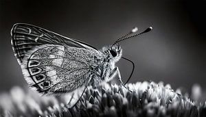Schmetterling in schwarz und weiß