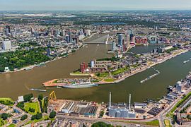 Aerial photo of the centre of Rotterdam by Frans Lemmens