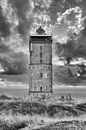 Vuurtoren Brandaris in zwart wit van Dennis Schaefer thumbnail