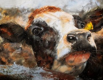 Nieuwsgierige koe van Marjolein Deelen