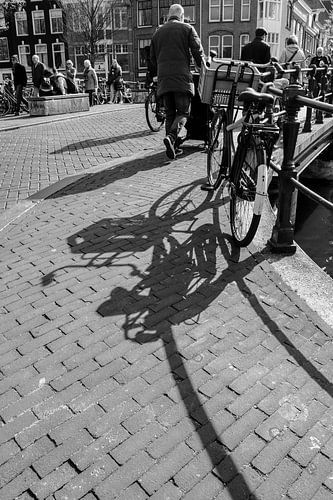 Schaduw spel. Nederland fietsland. van Alie Ekkelenkamp