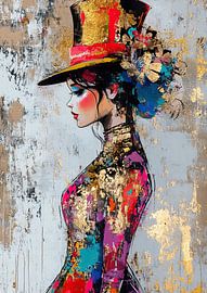 Elegante Damesfiguur van Blikvanger Schilderijen