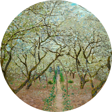 Bloeiende boomgaard, Claude Monet