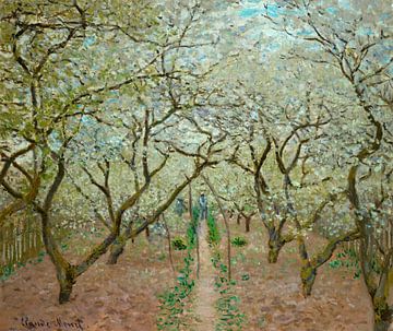 Bloeiende boomgaard, Claude Monet