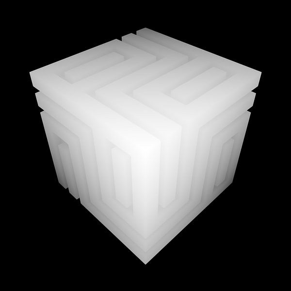 Wax Cube with Ornament van Jörg Hausmann