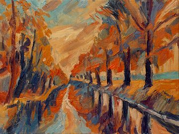 Trees along the canal