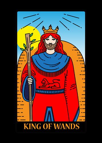 Roi des Baguettes Carte de Tarot Spirituelle Décoration Murale Art Print