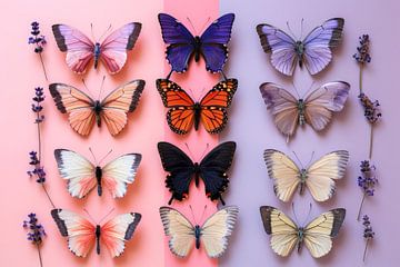 Schmetterlinge Mosaik 2 von ByNoukk