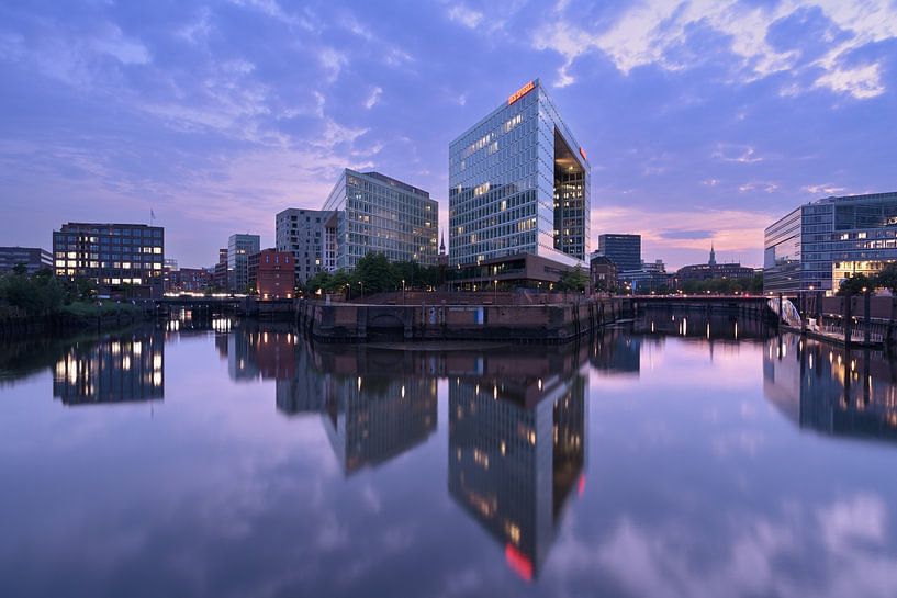 Blue hour at the Ericusspitze - Beautiful Hamburg by Rolf Schnepp