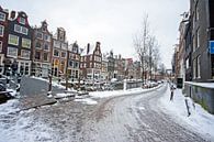 Das verschneite Amsterdam im Jordaan in den Niederlanden von Eye on You Miniaturansicht