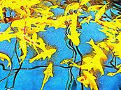 Blue and Yellow Fish Pattern Mosaic by Dorothy Berry-Lound thumbnail