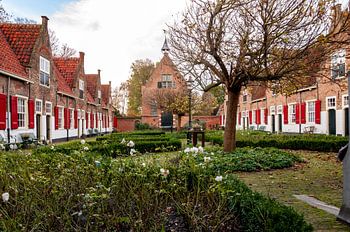 Das Heilige Geesthofje im Zentrum von Naaldwijk,...