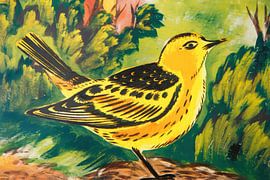 Gelber Vogel zwischen Grün von Imperial Art House