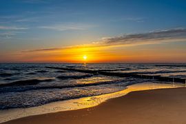 Coucher de soleil sur la plage à Usedom sur Animaflora PicsStock
