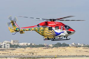Dhruv-Hubschrauber des Sarang Display Teams aus Indien.