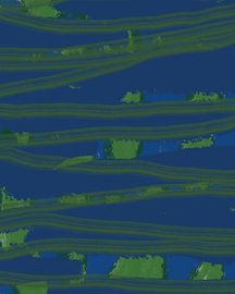 Grün und Blau. Bunte abstrakte moderne Kunst. Pop der Farben. von Dina Dankers