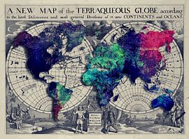 Weltkarte 8 #Karte #Weltkarte von JBJart Justyna Jaszke