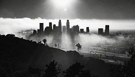 Los Angeles in de ochtend met mist
