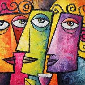 Abstrakte Gesichter von ARTEO Gemälde