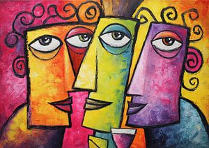 Abstrakte Gesichter