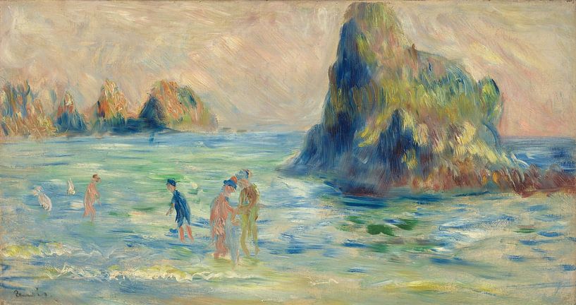 Baai van Moulin Huet, Guernsey, Pierre-Auguste Renoir van Meesterlijcke Meesters