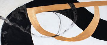 Abstract composition in black and gold by Poster Art Shop