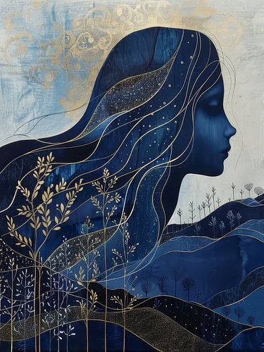 Blue Moon Style Abstract