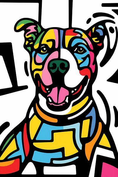 Colourful modern dog illustration by Imperial Art House