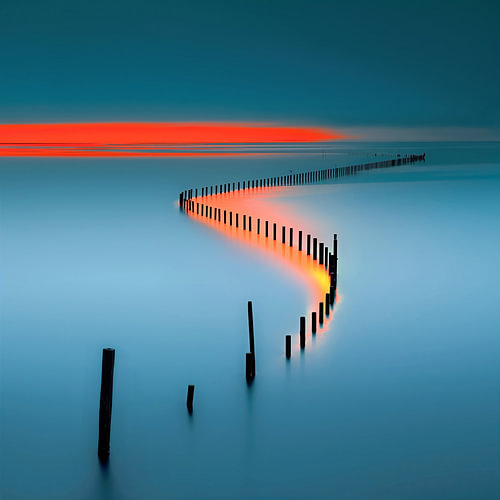 Lichtweg im Wattenmeer