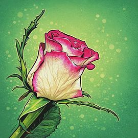 A delicate, budding rosebud