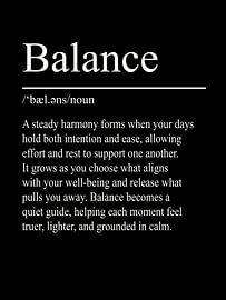 Balance Definition – Black von WordsThatInspire