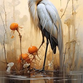 Olieverfschilderij met vogels Print van Virgil Quinn - Decorative Arts