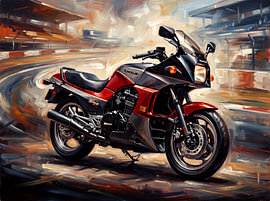Kawasaki GPz900R auf Hochtouren