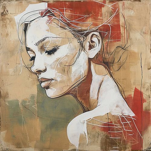 Abstraktes Frauenporträt