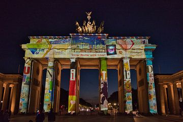 Brandenburger Tor bij het Lichtfestival van Burghard Schreyer