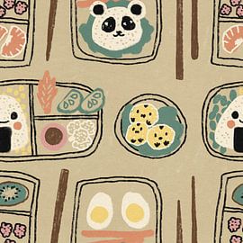 Panda-Onigiri-Bento von Raipa Studio