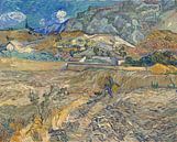 Vincent van Gogh. Landschaft in Saint-Rémy, mit Bauern von 1000 Schilderijen Miniaturansicht