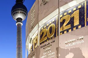 Fernsehturm und Weltzeituhr am Berliner Alexanderplatz