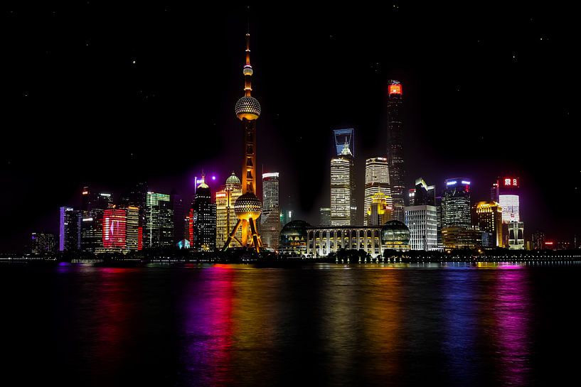 Shanghai Skyline van Richard Seijger