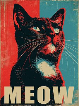 Miauw - politieke kattenkunst nr.2 van Vincent the Cat