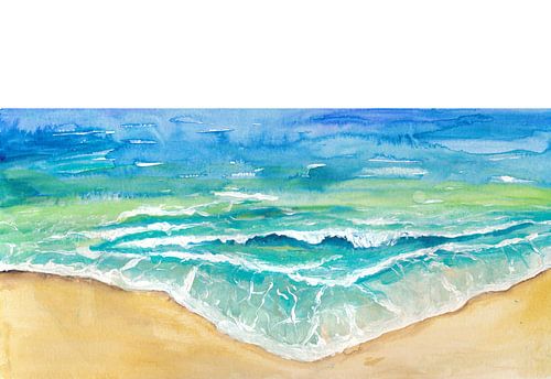 Vagues de la mer tropicale et plage de sable