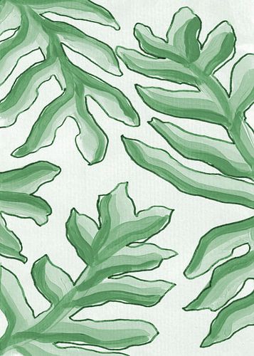 Waaierende groene bladeren