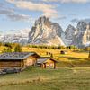 The Alpe di Siusi in the evening light by Michael Valjak